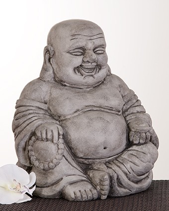 Lachende Buddha Figur Sitzend 32 X 29 Cm Grau Pictures